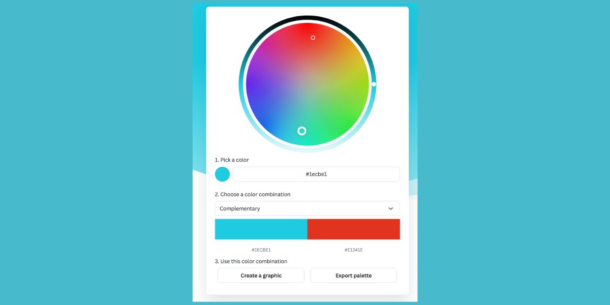 paleta de cores canva color wheel