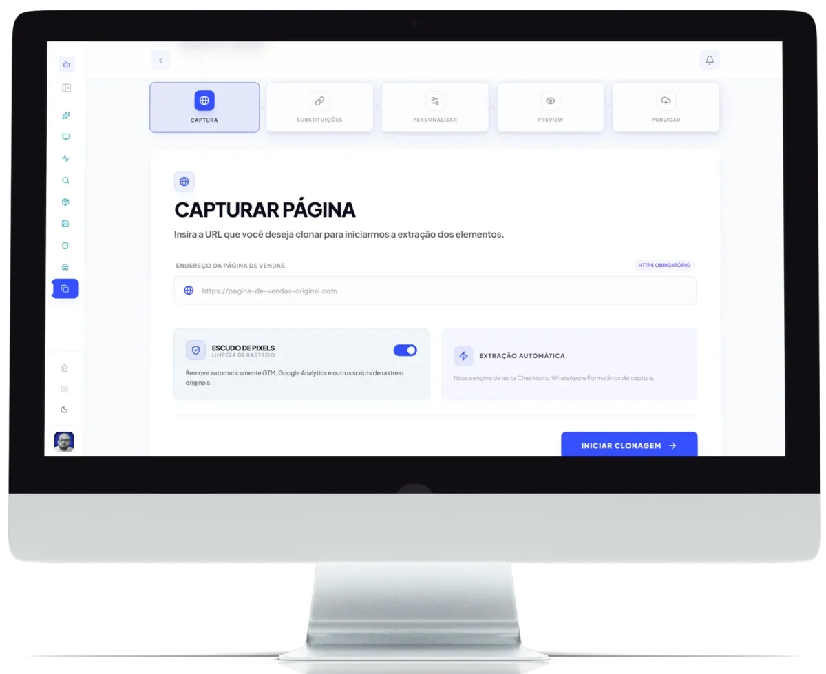 Gera Clone é o clonador de páginas para afiliados integrado ao Gera Ads. Clone, personalize e publique no seu WordPress sem plugin externo.
