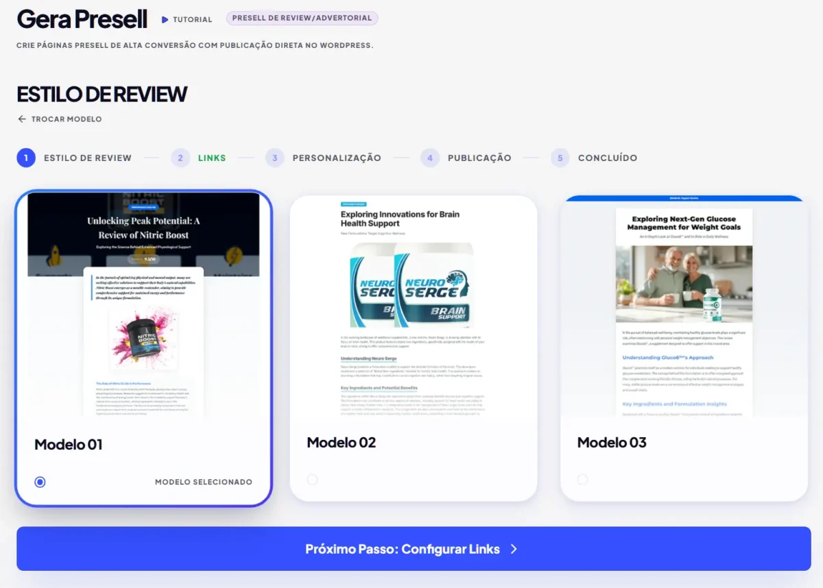presell de review robusta