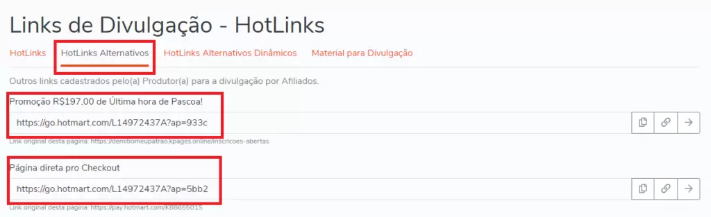 Hotlinks alternativos