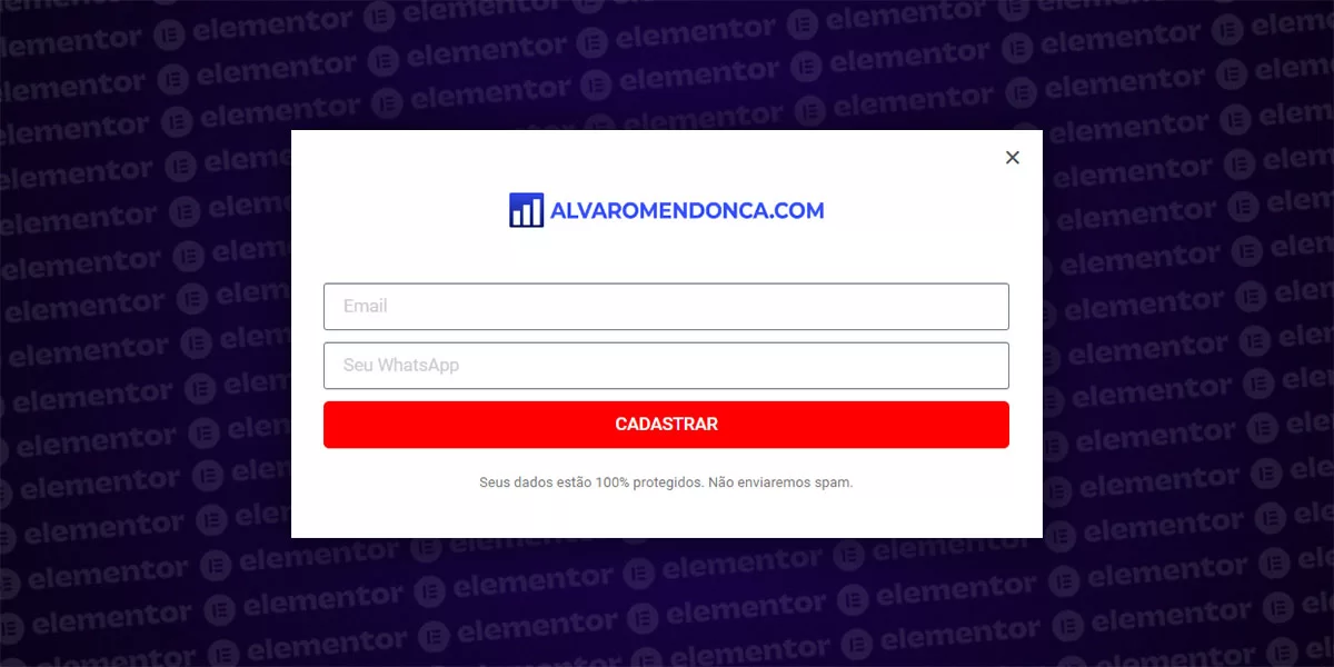 como criar popup com formulário no Elementor