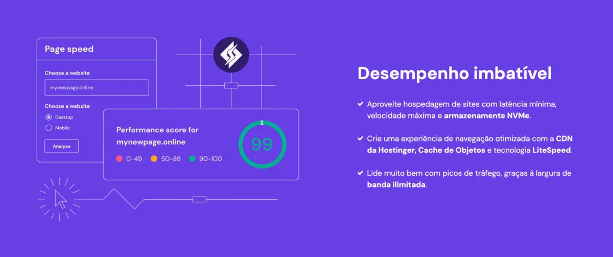 desempenho servidores hostinger