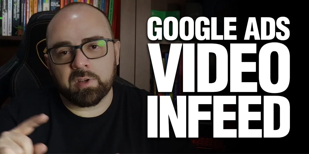 Configuração de uma campanha de vídeo in-feed no YouTube, com opções de segmentação, orçamento e escolha de canais para exibição do anúncio.