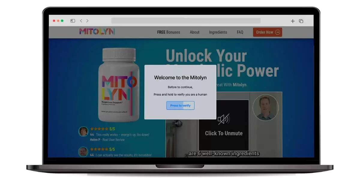 modelo de presell press and hold (pressionar e segurar)